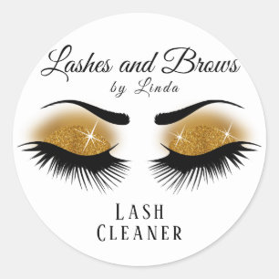 Adesivo Eyelashes Extension Cleaner Design - Dourado