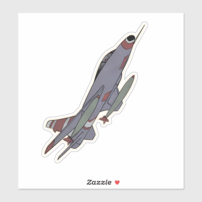 Adesivo F-100 Super Saber, Aeronaves de guerra (Folha)