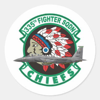 Adesivo F-15 Strike Eagles 335º Esquadrão de Combatentes