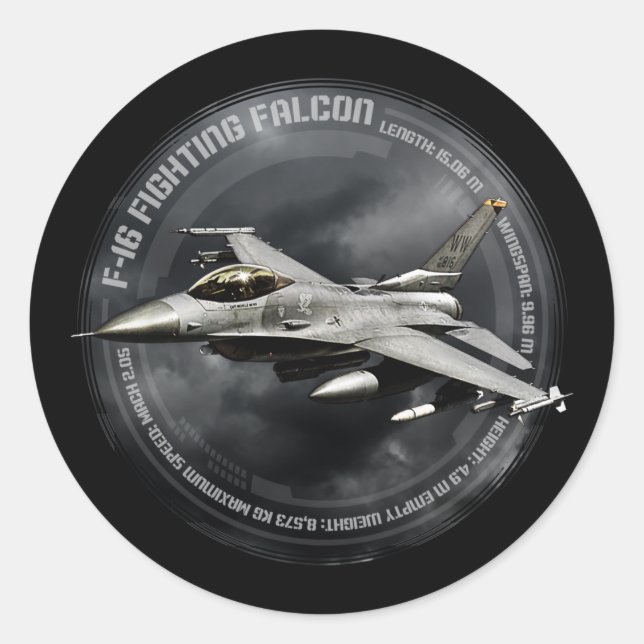 Adesivo F-16 Falcão de Luta (Frente)