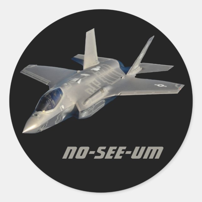 Adesivo F-35 Combatente De Jato Sem Ver-Um (Frente)