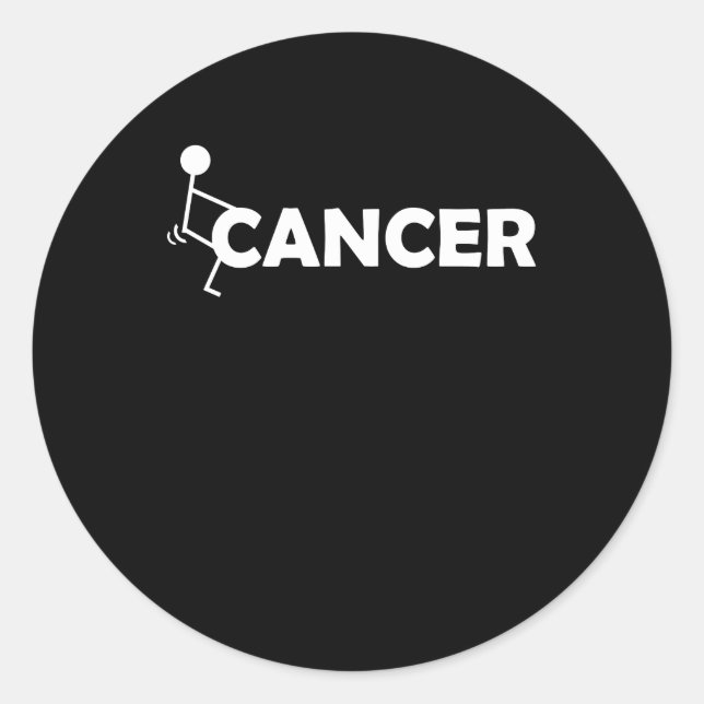 Adesivo F Cancer Engraçado figura Engraçado Parafuso (Frente)