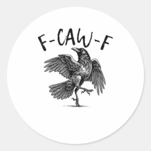 Adesivo F-Caw-F Corvo Engraçado Corvo Temporada Assustador