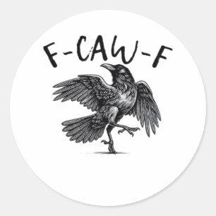 Adesivo F Caw F Corvo Estilo Clássico Retro