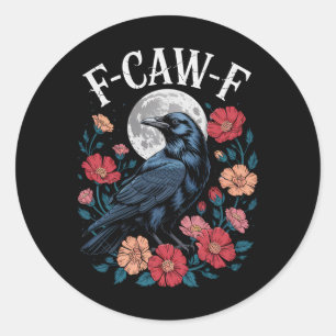 Adesivo F-caw-f Crow Shirt Gótica Raven Caw Tee Para Ha