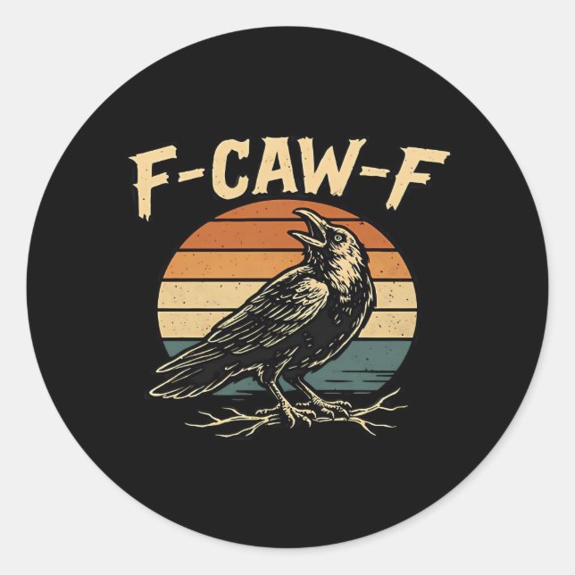 Adesivo F-Caw-F Engraçado Moderno (Frente)