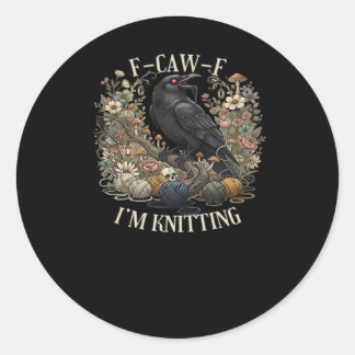 Adesivo F-Caw-F Estou Tricotando Casual Criativo