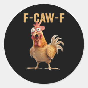 Adesivo F-Caw-F Frango Clássico Criativo Casual
