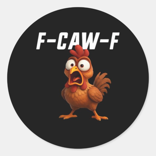 Adesivo F-Caw-F Frango Frango Engraçado F-Caw-F Acessório  (Frente)