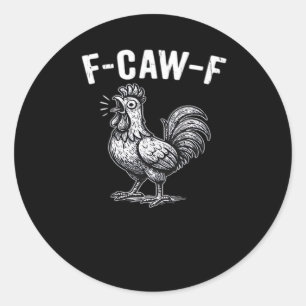 Adesivo F-Caw-F Frango Gráfico Retro