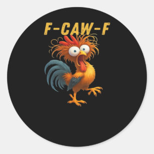 Adesivo F-Caw-F-Galinha Clássica Retro Essencial