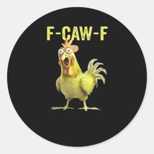 Adesivo F-Caw-F Galinha Engraçada Clássica Criativa Casual