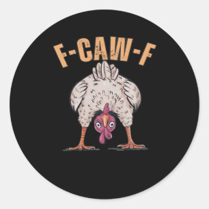 Adesivo F Caw F Galinha Engraçada Estilo Clássico Retro Le