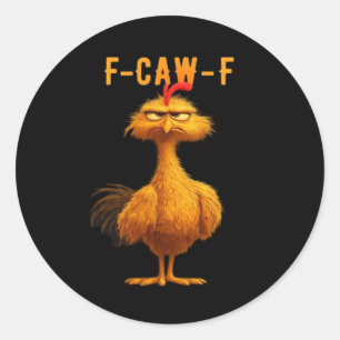 Adesivo F-Caw-F-Galinha Essencial Minimal Limpo