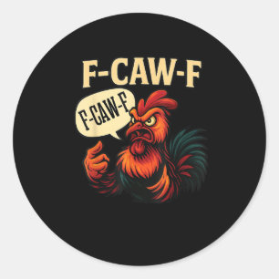 Adesivo F Caw F Galo Bravo Engraçado Gráfico Estilo Retrô