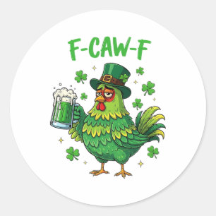 Adesivo F Caw F Galo Irlandês Passaro Engraçado Quem Acalm