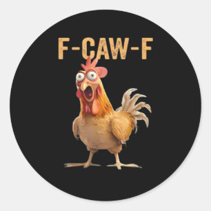 Adesivo F Caw F Humor de Frango Citação Estilo Vintage