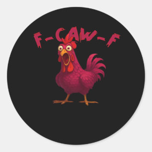 Adesivo F Caw F Humor de Frango Criativo Estilo Casual Cri