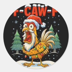 Adesivo F-caw-f Humor de Frango Engraçado F-caw-f Citação