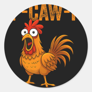 Adesivo F-caw-f Humor de Frango Engraçado F-caw-f Citação