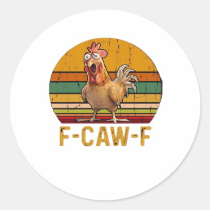 Adesivo F-Caw-F Humor de Frango Essencial Minimal Limpo