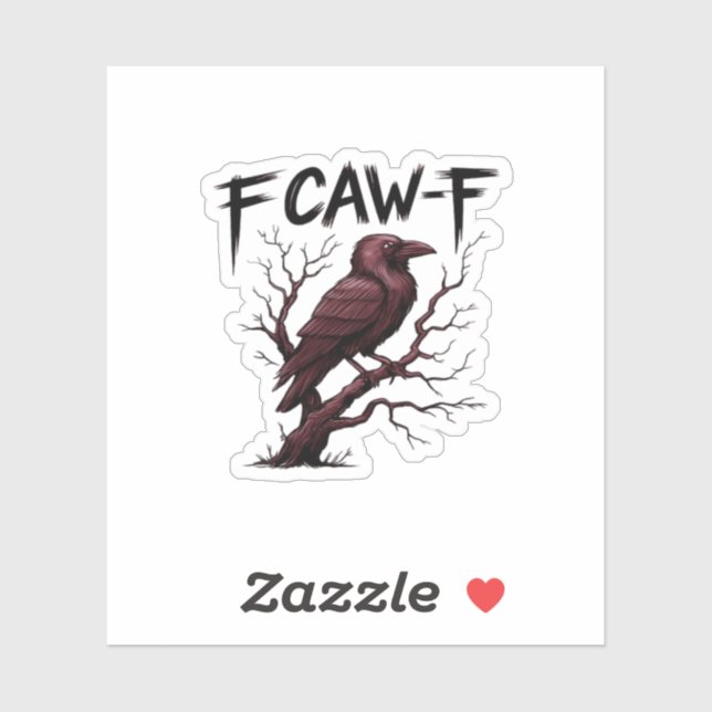 Adesivo F-Caw-F Raven Clássico (Folha)