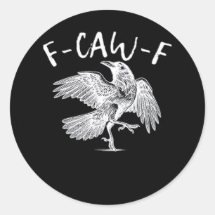 Adesivo F-Caw-F Raven Retro Clássico