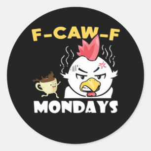 Adesivo F-Caw-F Segundas Clássicas Minimalistas Limpa