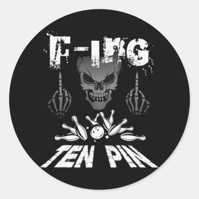 Adesivo F-ing Boliche da Equipe de Dez Pinos (Frente)