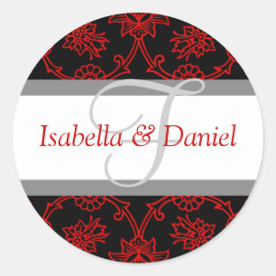 Adesivo F Monogramas Para Selos De Convite Para Casamento