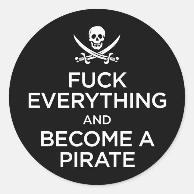 Adesivo f*** tudo e se tornar um pirata (Frente)