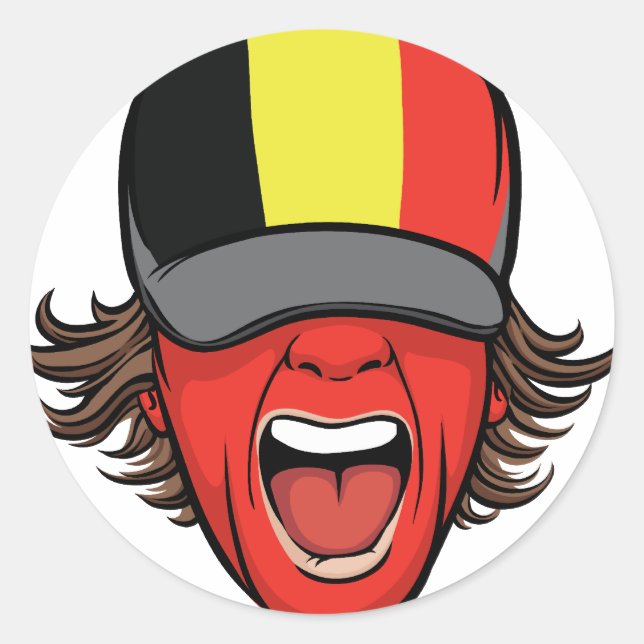 Adesivo Fã de esportes de Bélgica (Frente)