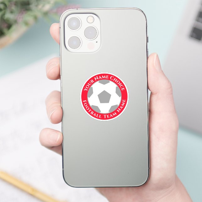Adesivo Fã de Futebol com Nome da Equipe no Celular (Telefone)