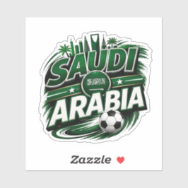 Adesivo Fã de Futebol da Arábia Saudita | Suporte de Futeb