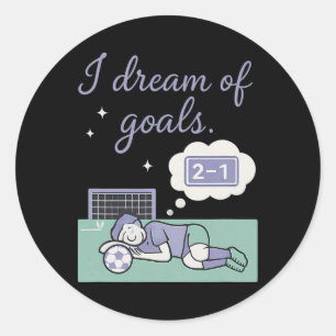 Adesivo Fã de Futebol Eu Sonho Com Objetivos Desenho Cursi