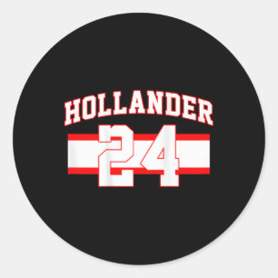 Adesivo Fã de Hollander Hockey 24 Estilo Nome Número