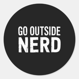 Adesivo Fã de nerd sai fora divertido caminhada acampament