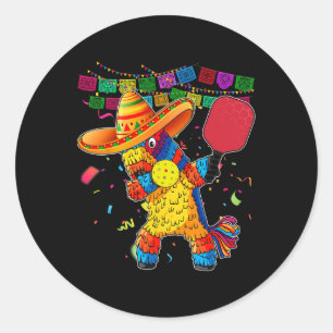 Adesivo Fã de Pickleball de Sombrero de Pinata de Dabbing