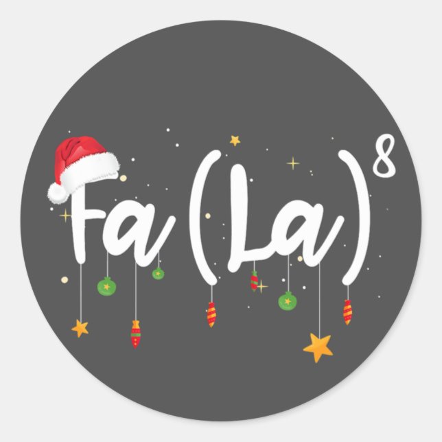 Adesivo Fa (La)8 Papais noeis De Natal Engraçados Fa-La Ma (Frente)