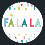 Adesivo FA LA LA CHRISTMAS HOLIDAY dabs coloridos e divert<br><div class="desc">pelo kat massard >> www.simplysweetpaperie.com <<< Um pequeno adesivo personalizado bonito que pode ser usado para qualquer item de artesanato feito à mão para o Natal,  para pequenas empresas ou para vestir sua papelaria sazonal pessoal.</div>