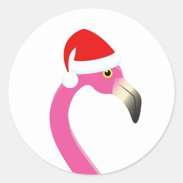 Adesivo Fa la la la Big Flamingo Holiday Sticker (Frente)