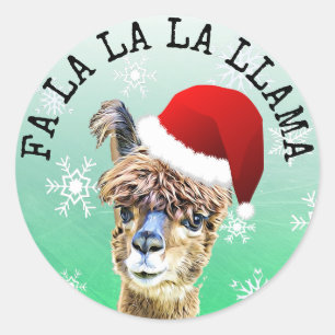 Adesivo Fa La La Llama Funny Alpaca Natal