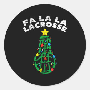 Adesivo Fa La Lacrosse Natal Divertido Lax Jogador Goleiro