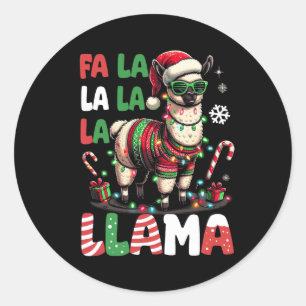 Adesivo Fa La Llama Funny Llama Amante de os animais de Na