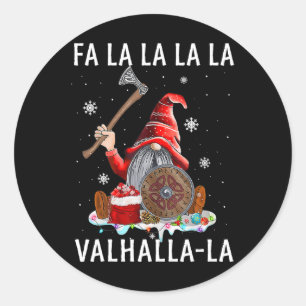 Adesivo Fa La Valhalla Xmas Gnome Beard Viking Arma C