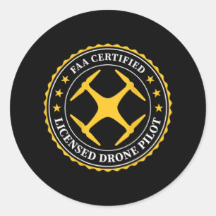 Adesivo FAA Certified Licensed Drone Pilot - BACK DESIGN