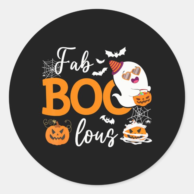 Adesivo Fab Boo Lous Ghost Halloween (Frente)