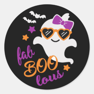 Adesivo Fab Boo Lous Halloween - Fantasma Moderno