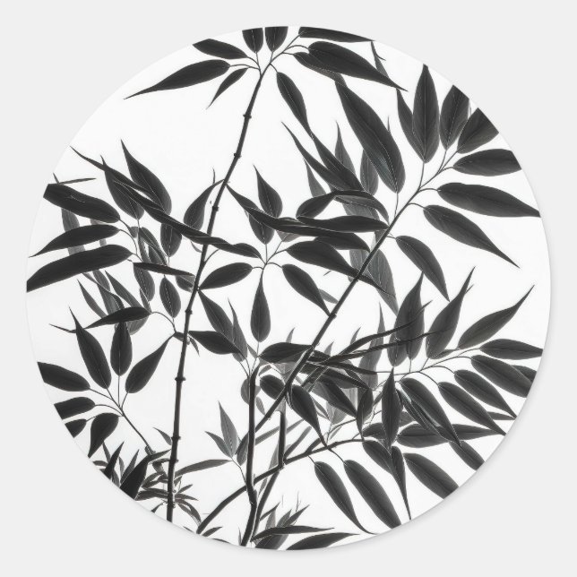 Adesivo Fábrica de Bambu preto e branco (Frente)