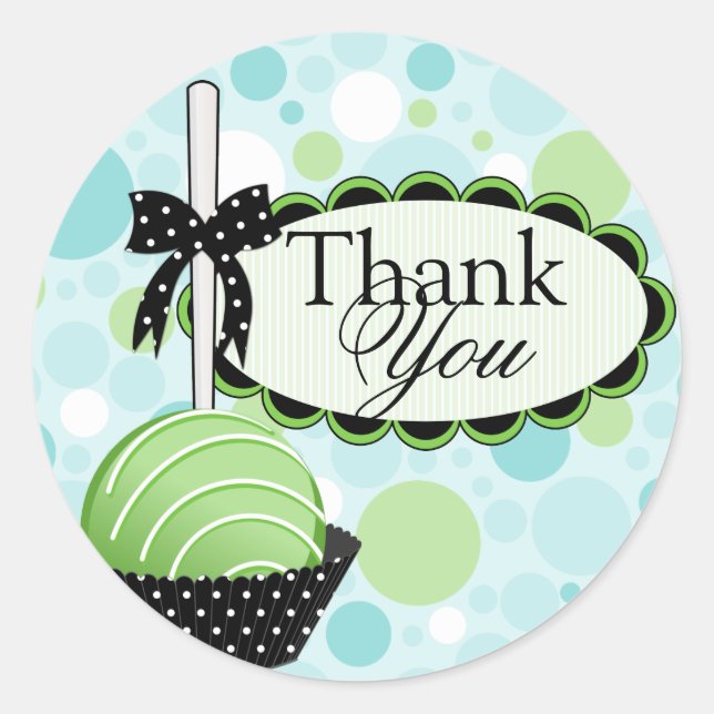 Adesivo Fábrica De Pop De Bolo Obrigado (Frente)